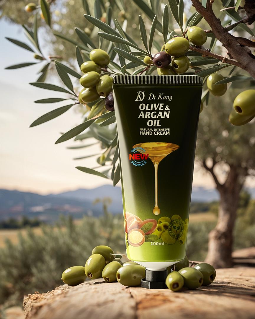 Крем для рук с Оливковым и Аргановым маслами Dr.Kang Olive&Argan Oil Natural Intensive Hand Cream 100 мл. - фото 3 - id-p79552218