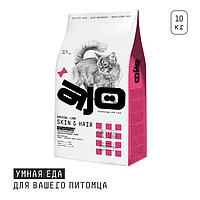 AJO Cat Skin & Hair Сухой полнорац корм для кошек здоровая кожа и красивая шерсть 10 кг