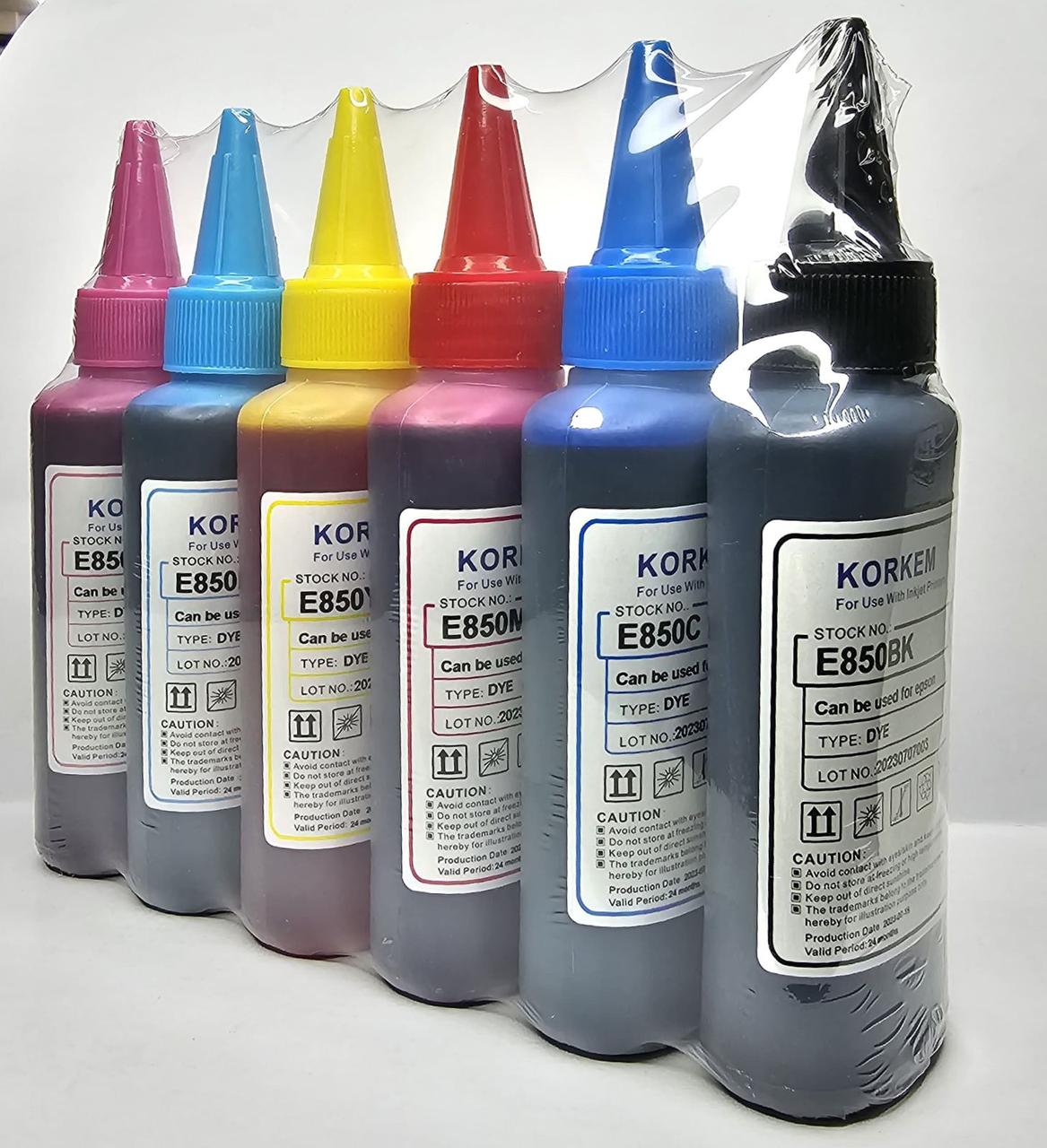 Чернила для принтера Epson серии L, 100 мл 6 цветов: Black, Cyan, Light Cyan, Light Magenta, Magenta, Yellow - фото 1 - id-p111878240