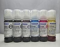 Чернила краска для принтера EPSON- серии R, RX, L, P, T, набор 6 цветов по 70 мл