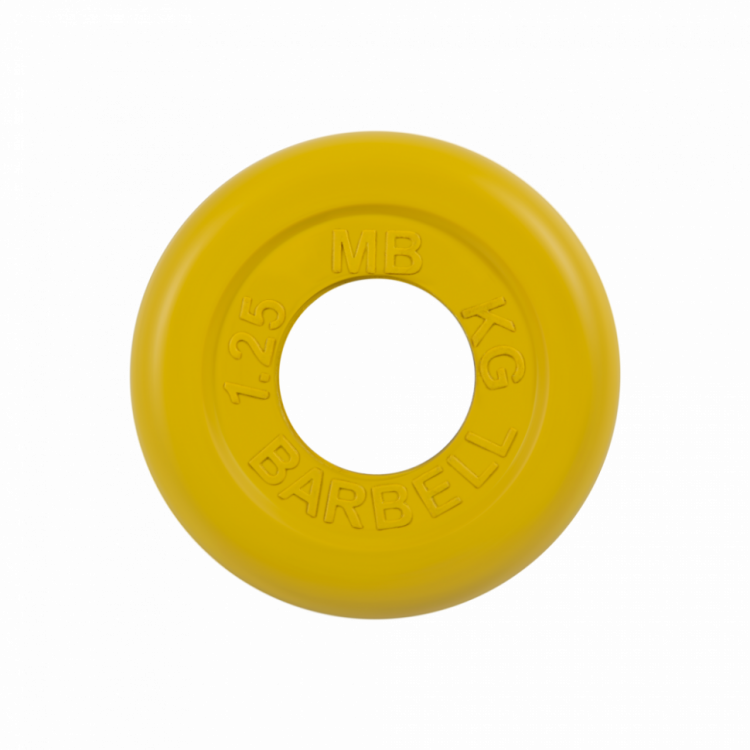 Диски обрезиненные MB Barbell d51 мм (1,25 кг - желтый)