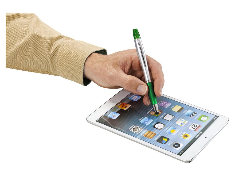 Ручка-стилус Nash с маркером, зеленый/серебристый - фото 2 - id-p111880065