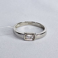 Серебряное кольцо Фианит Aquamarine 68671.5 покрыто родием