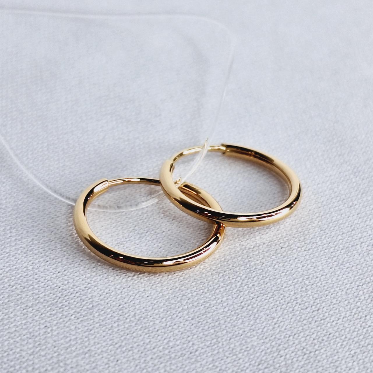 Серьги конго из серебра  Aquamarine 31086.6 серебро с позолотой, фото 1