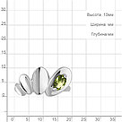 Кольцо из серебра  Хризолит Aquamarine 6918807.5 покрыто  родием коллекц. Лагуна, фото 2