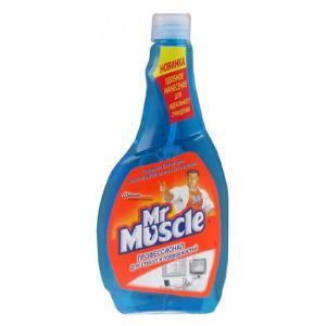Mr.Muscle для стекол и других поверхностей со спиртом 500 мл., сменный бутылек.