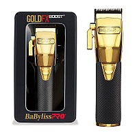 Машинка для стрижки волос Babyliss Pro FX Boost + GOLD (золотая с черной резиновой ручкой)