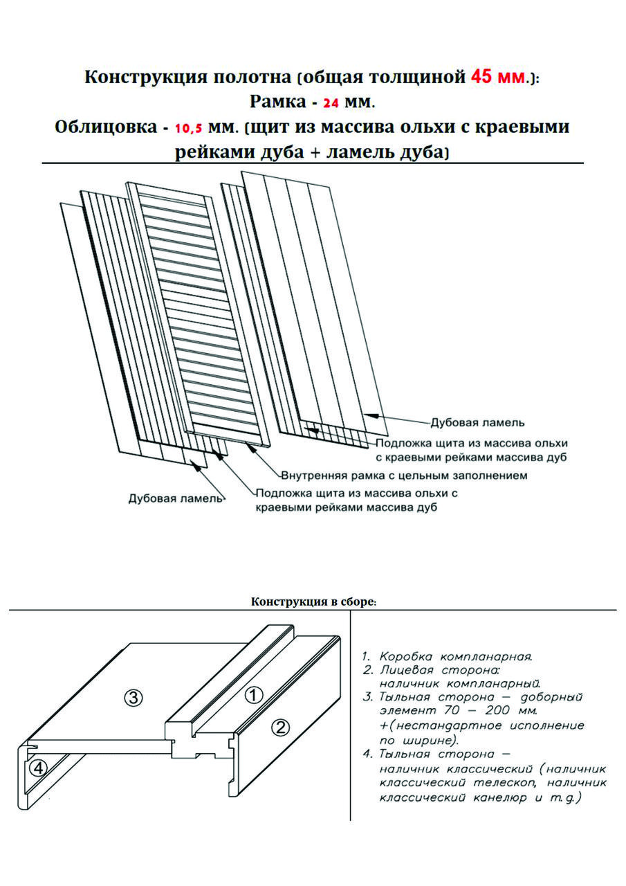 Межкомнатная дверь ОКА Legno-2 Морёный дуб Массив Дуба - фото 5 - id-p111901785