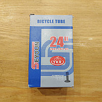 Велосипедная камера "Seyoun" 24x1.75/1.95. Сосок 30 mm. Авто. A/V. Shrader. Bicycle Tube. Natural Rubber.