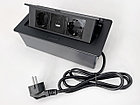 Shelbi Настольный бокс на 2 розетки, 1 USB, 1 Type-C, шнур 1,5м, чёрный, фото 9