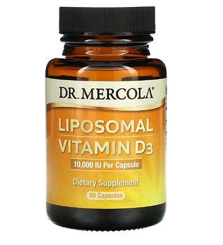 Dr. Mercola, Липосомный витамин D3, 10 000 МЕ, 90 капсул