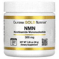 БАД NMN (никотинамид мононуклеотид) 300 мг, порошок 30 г, California Gold Nutrition