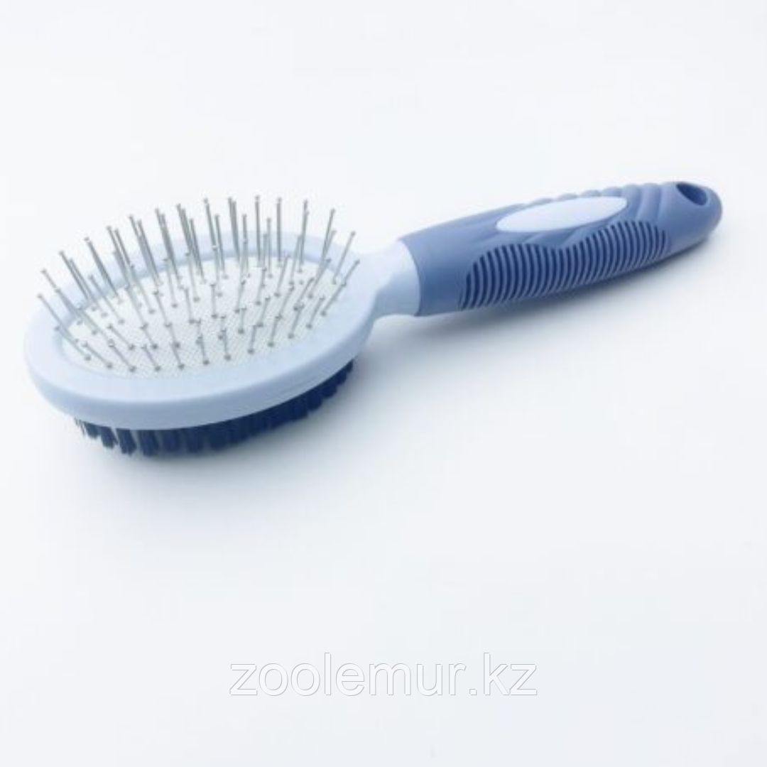 PET STAR Расческа-щетка двойная массаж./щетина S, 5.5×21.2 см
