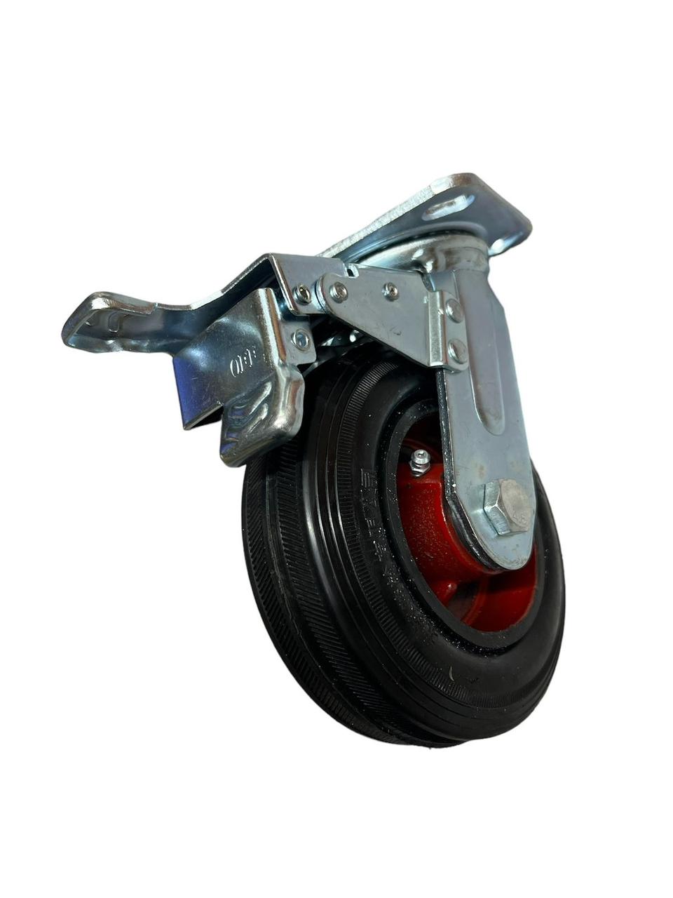 Колеса для грузовых тележек со стопором 150 мм диаметр - фото 2 - id-p111919698