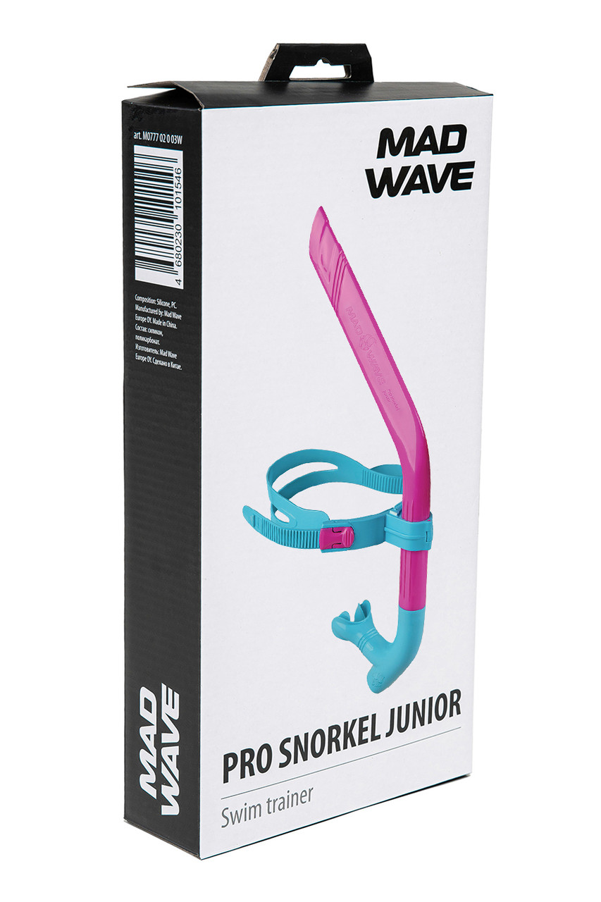 Mad Wave Трубка для плавания Swim Snorkel JR детская 5-11 лет розовая - фото 5 - id-p48439792