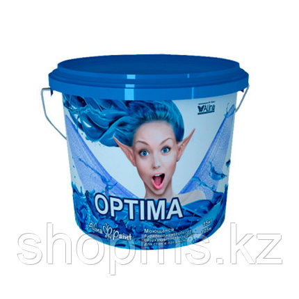 Краска водоэмульсионная Alina Paint OPTIMA /15 кг супербелая протирающ.^2, фото 2