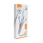 Интерфейсный кабель LDNIO 3 in 1 cable LC130 45cm Брелок Белый, фото 4