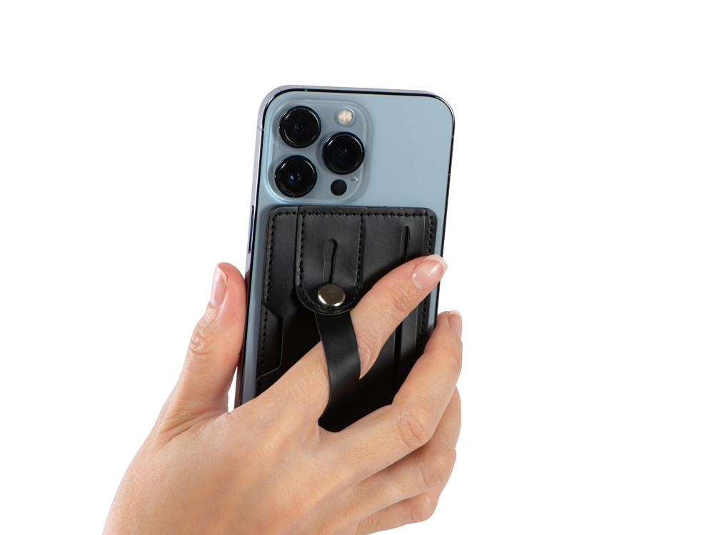 Картхолдер для телефона с держателем и защитой RFID Lokky, черный - фото 4 - id-p111932386