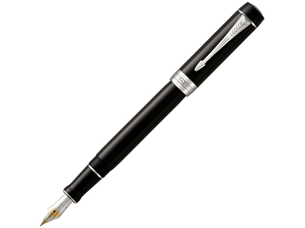 Перьевая ручка Parker Duofold Classic Black CT Centennial Fountain Pen, перо: F, цвет чернил: black, в - фото 1 - id-p111932432