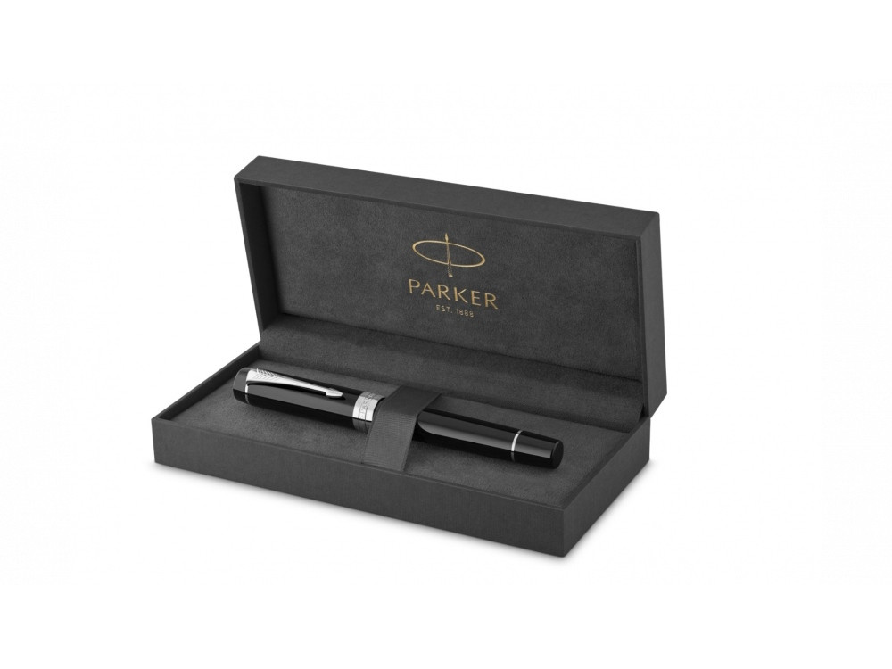 Перьевая ручка Parker Duofold Classic Black CT Centennial Fountain Pen, перо: F, цвет чернил: black, в - фото 2 - id-p111932432