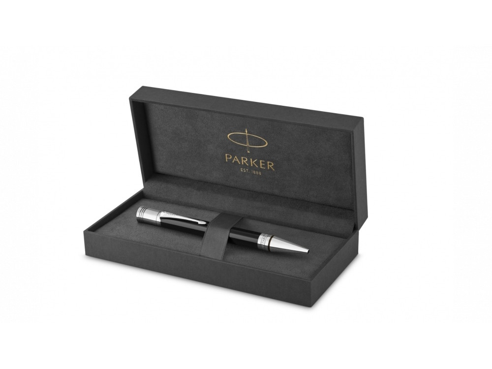 Шариковая ручка Parker Duofold Classic International Black CT, стержень: M, цвет чернил: black, в подарочной - фото 2 - id-p111932439