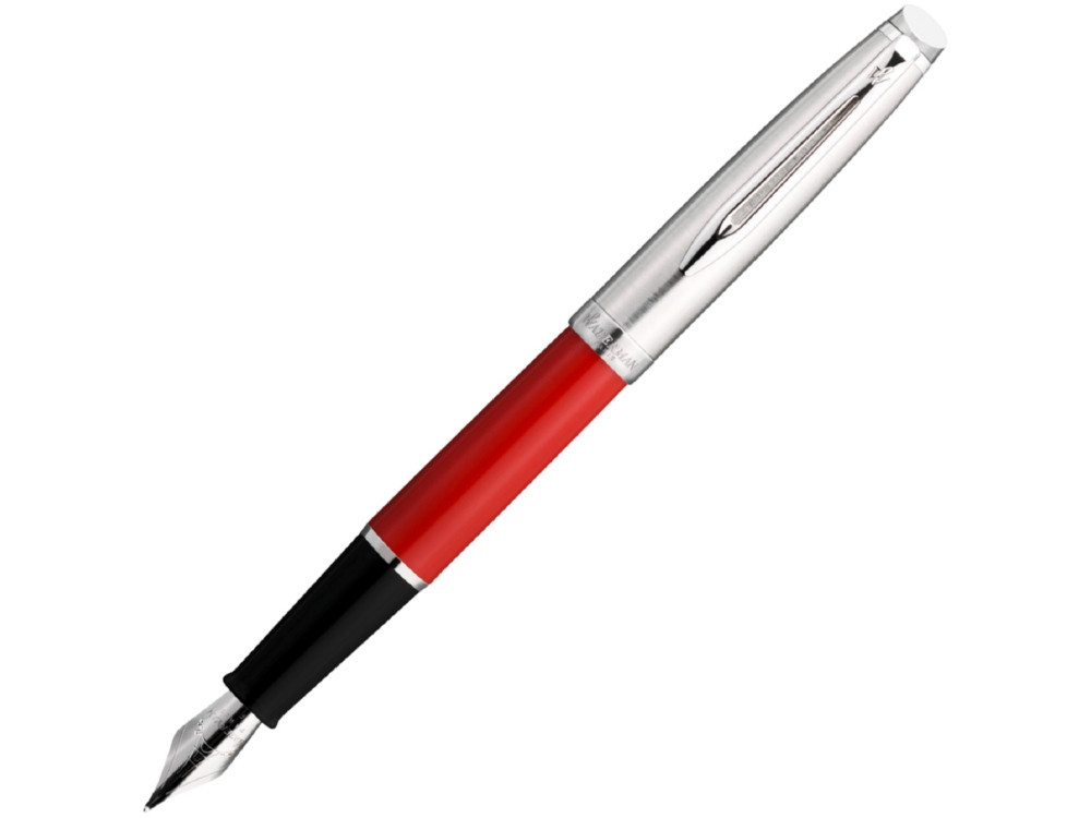 Перьевая ручка Embleme RED CT перо тонко (F) в подарочной коробке - фото 1 - id-p111932440