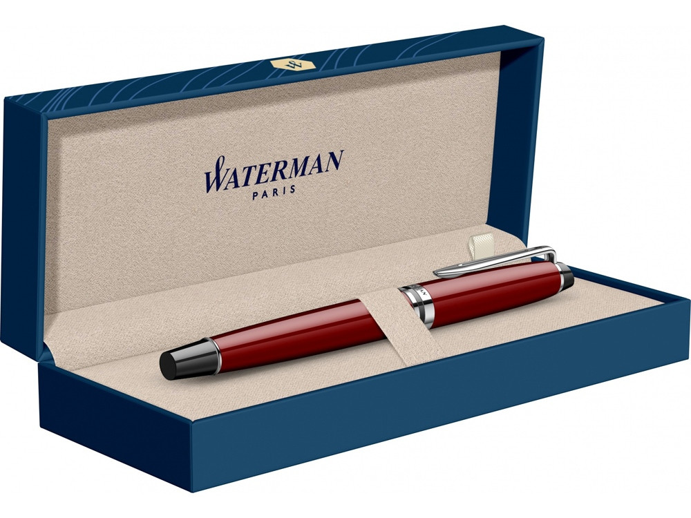Перьевая ручка Waterman Expert Dark Red Lacquer CT Black, перо: M, цвет чернил: blue. - фото 5 - id-p111932444