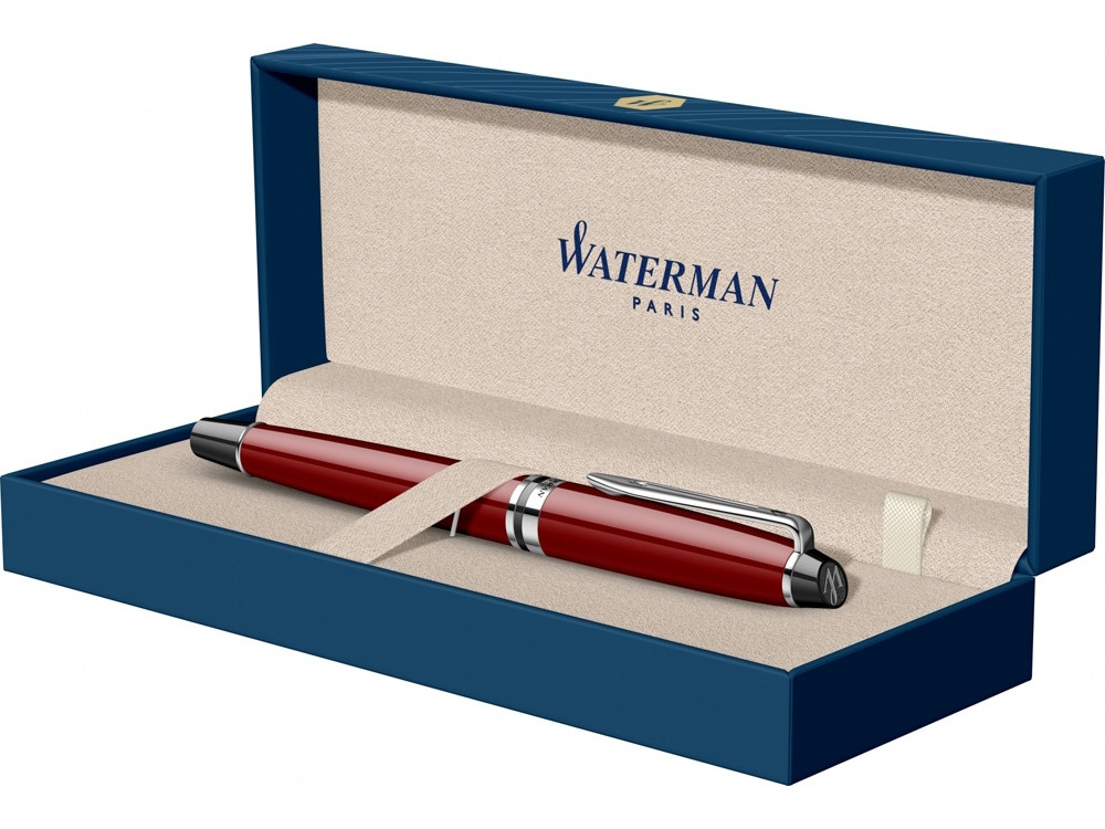 Перьевая ручка Waterman Expert Dark Red Lacquer CT Black, перо: M, цвет чернил: blue. - фото 7 - id-p111932444