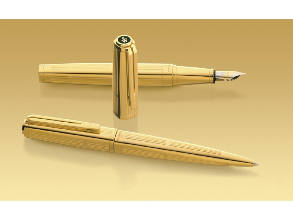 Перьевая ручка Waterman Exception Solid Gold, цвет: Gold (золото), перо: M, перо: золото 18К - фото 5 - id-p111932448