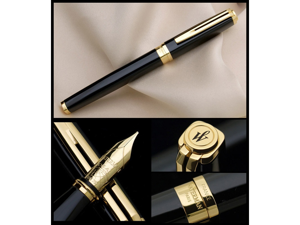 Перьевая ручка Waterman Exception, цвет: Slim Black GT, перо: F - фото 5 - id-p111932449