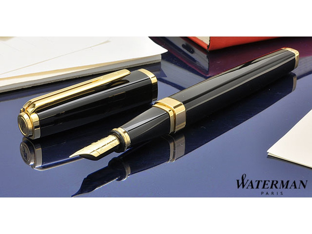Перьевая ручка Waterman Exception, цвет: Slim Black GT, перо: F - фото 8 - id-p111932449