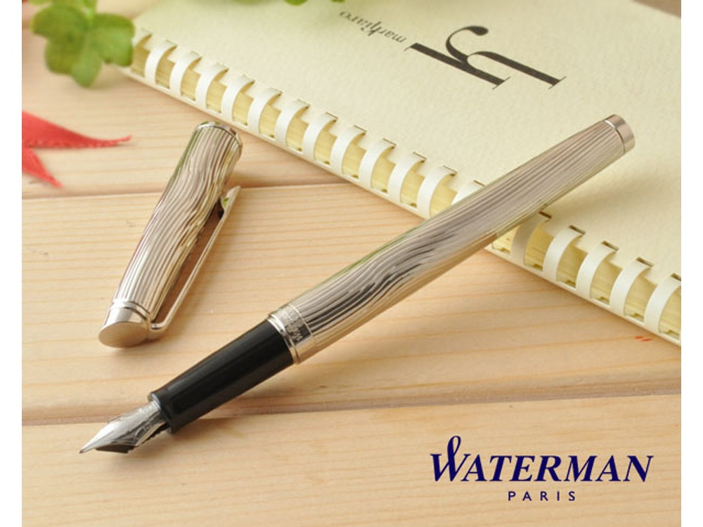 Перьевая ручка Waterman Hemisphere Deluxe , цвет: Metal CT, перо: F - фото 4 - id-p111932460