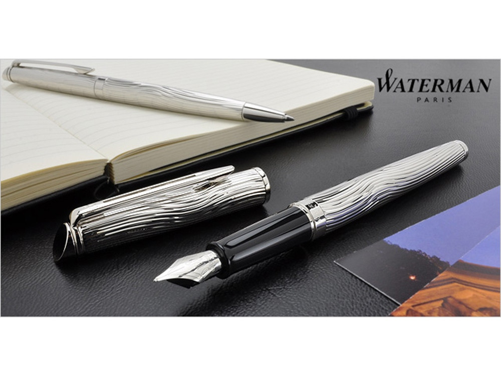 Перьевая ручка Waterman Hemisphere Deluxe , цвет: Metal CT, перо: F - фото 7 - id-p111932460