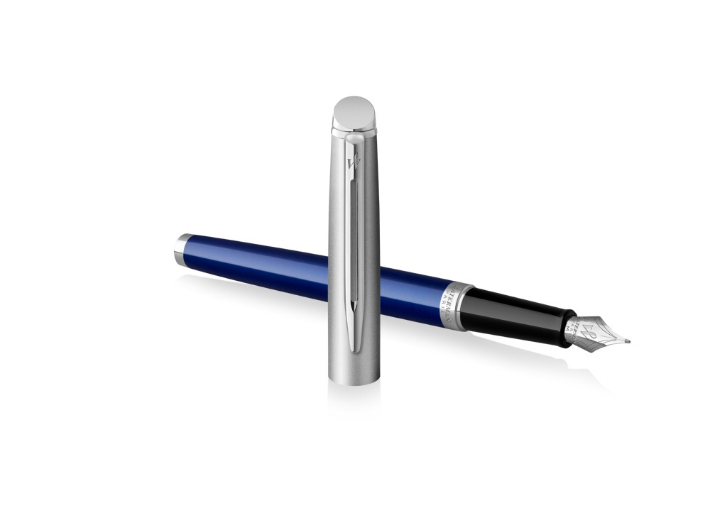 Перьевая ручка Waterman Hemisphere Entry Point Stainless Steel with Blue Lacquer в подарочной упаковке - фото 3 - id-p111932464