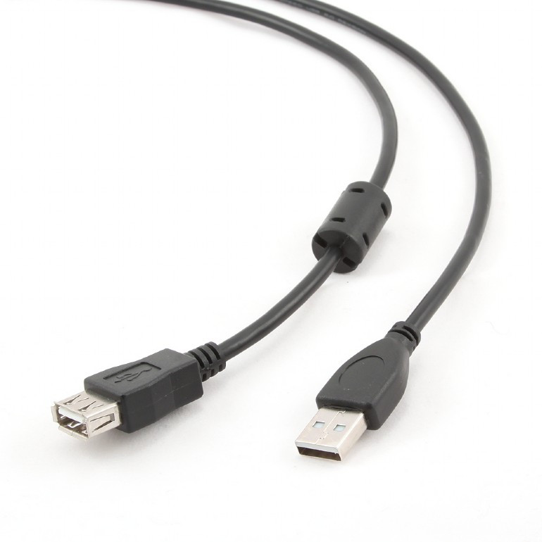 Телекоммуникационный кабель, премиум качество USB 2.0 A-папа/A-мама, 3м с ферритовым сердечником