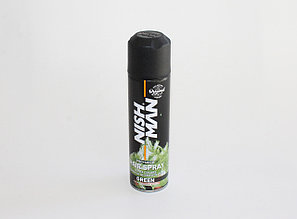 Лак цветной для укладки волос "NISHMAN Pro Mech Hair Spray - Green", зелёный.