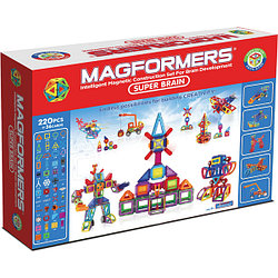 Magformers Магнитный конструктор Набор Super Brain Set из 220 элементов