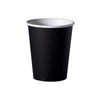 Стакан бумажный 250мл для горячих напитков, черный, 50 шт/уп
