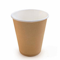 Стакан бумажный 300мл для горячих напитков, крафт, 50 шт/уп
