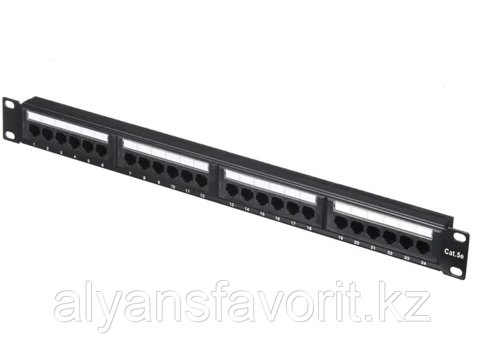 Патч панель 24-port SHIP P197-24, RJ-45, 19", 1U, Cat. 5e