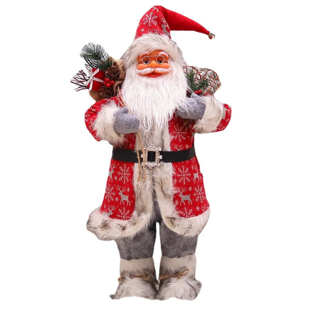 Новогодняя фигура Санта Клаус, Дед Мороз 120 см высота с шапкой в ассортименте - фото 1 - id-p111731768