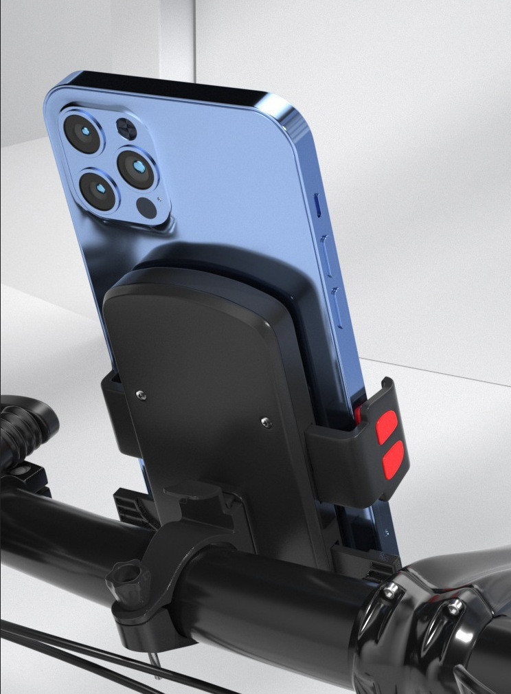 Держатель телефона "Bicycle Phone Holder" для велосипеда, электросамоката, детской коляски. Черно-красный. - фото 5 - id-p111969742