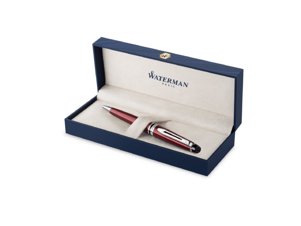 Шариковая ручка Waterman Expert Dark Red Lacquer CT Black, стержень: M, цвет чернил: blue. - фото 2 - id-p111974477