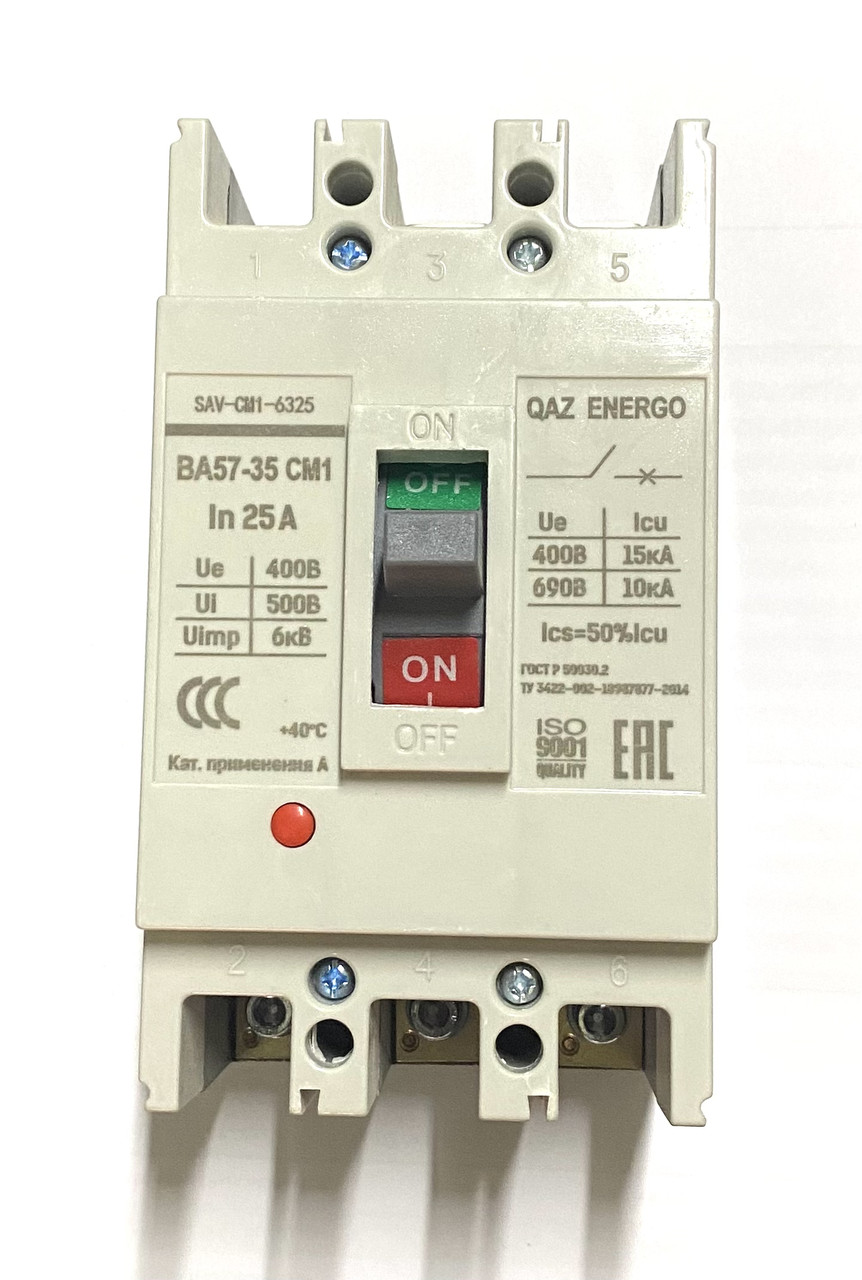 Автоматический выключатель Qaz Energo 3P 25A - фото 1 - id-p111958175