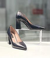Классические женские туфли черного цвета. Кожаная женская обувь в Алматы. 36