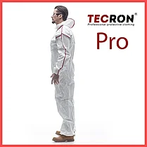 Одноразовый комбинезон защитный TECRON™ Pro, химическая защита, костюм рабочий, плотность (65 г/м),, фото 2