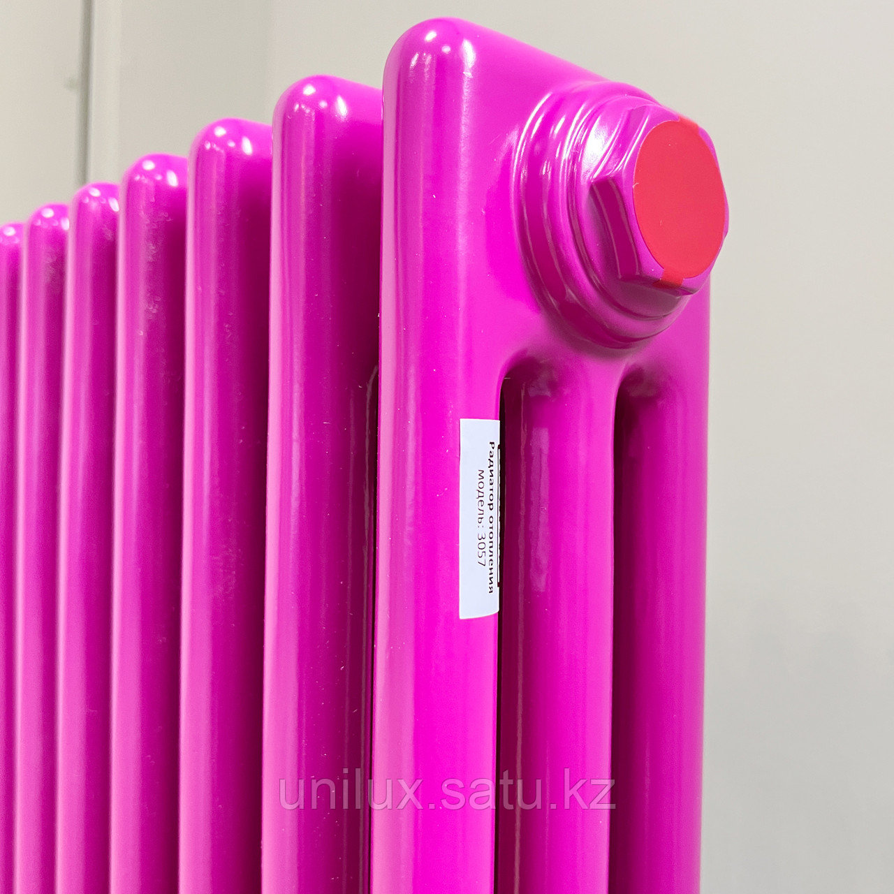 Радиатор 3x-трубчатый дизайнерский Unilux, 57см, 21 секция, 18 м², фиолетовый матовый - фото 6 - id-p111988846