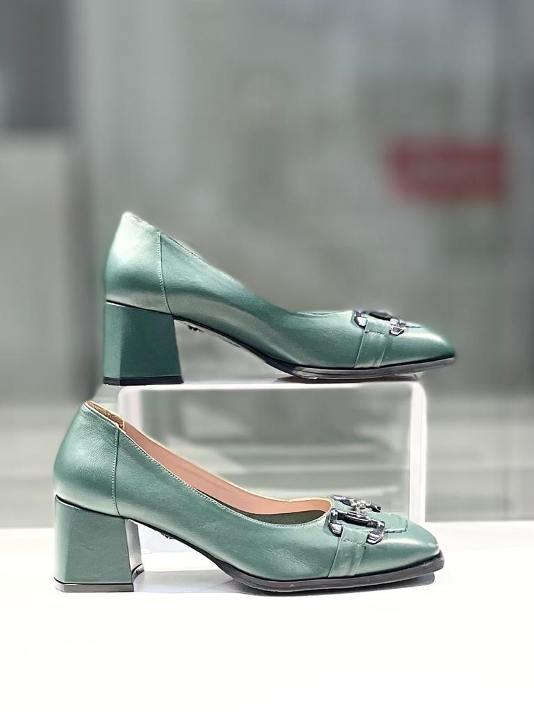 Удобные женские туфли изумрудного цвета "Paoletti". Женская обувь Турция. - фото 2 - id-p111990703