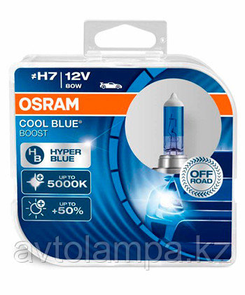 62210CBB-HCB Лампа 5000К ≠ "H7" 12V 80W PX26d COOL BLUE BOOST уп.2шт, фото 1