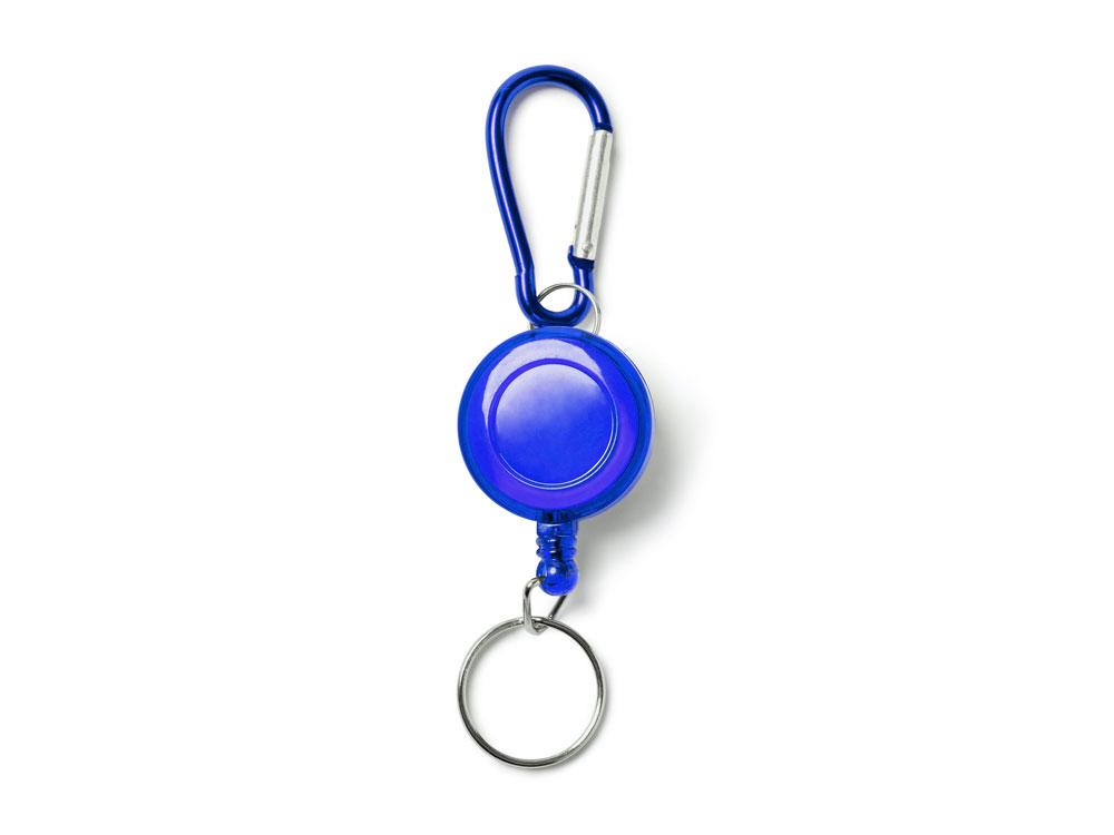 Брелок для ключей DOKI с карабином и выдвижным кольцом, королевский синий - фото 1 - id-p111995038